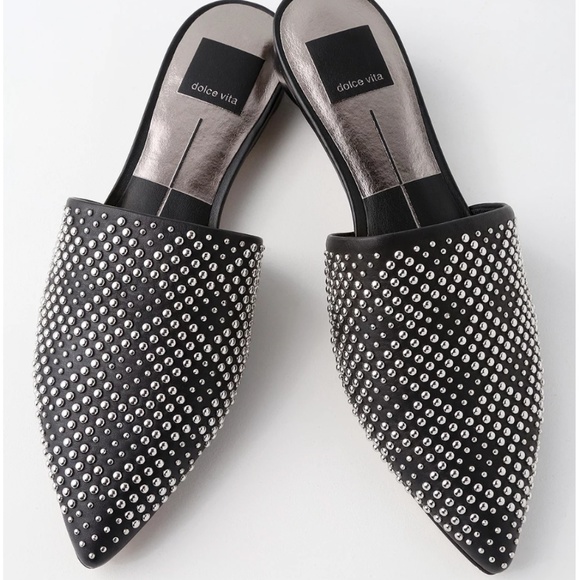 LAST ONE NWT Dolce Vita Black Leather Mule - Picture 3 of 7